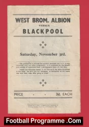 Blackpool v WBA 1951 – Pirate Programme Souvenir