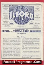  Ilford v Tufnell Park 1951 - London Charity Cup Football Programme .COM Football Programmes Memorabilia