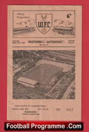 Watford v Gateshead 1960 – Score was 5 – 0