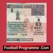 Everton v Watford 1984 – FA Cup Final Ticket