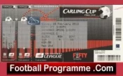 Manchester United v Aston Villa 2010 – Ticket League Cup Final Ticket