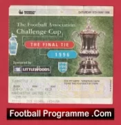 Manchester United v Liverpool 1996 – FA Cup Final Match Ticket