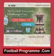 Manchester United v Liverpool 1996 – FA Cup Final Match Ticket