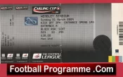Tottenham Hotspur v Manchester United 2009 – League Cup Final Ticket