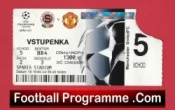 Sparta Prague v Manchester United 2004 – Football Ticket Czech