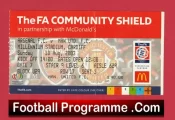 Manchester United v Arsenal 2003  – Community Shield Football Ticket