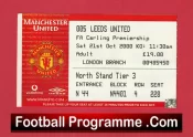 Manchester United v Leeds United 2000 – Football Ticket