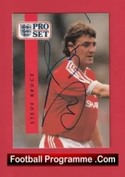 Manchester United Steve Bruce Autographed Signed Football Card Man Utd