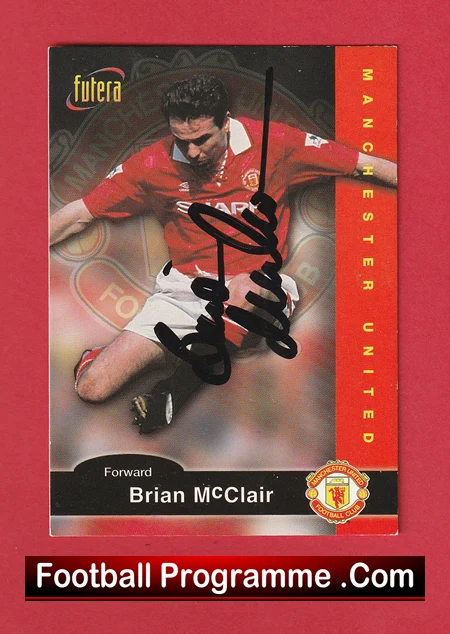 Manchester United Brian McClair Autograph Signed Football Card Man Utd - Image 2