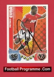 Manchester United Patrice Evra Autograph Signed Football Card Man Utd