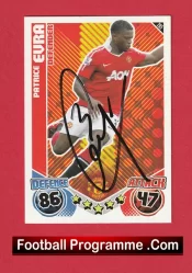 Manchester United Patrice Evra Autograph Signed Football Card Man Utd