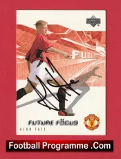 Manchester United Alan Tate Autograph Signed Football Card Man Utd