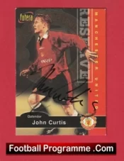 Manchester United Ian Curtis Autograph Signed Football Card Man Utd