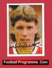 Manchester United Mike Duxbury Autograph Signed Football Card Man Utd
