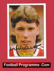 Manchester United Mike Duxbury Autograph Signed Football Card Man Utd