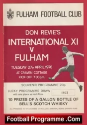 Don Revie International X1 v Fulham 1976 – Inc Man Utd Brian Kid