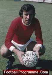 Manchester United David Sadler Autograph Signed Glossy Picture Man Utd