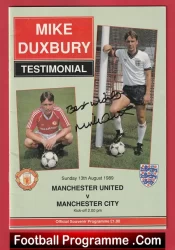 Mike Duxbury Benefit Match Testimonial Manchester United 1989 Signed