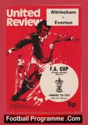 Everton v Altrincham 1975 – FA Cup Replay Man Utd Old Trafford