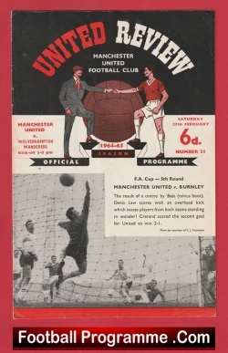Manchester United v Wolves 1965 - Man Utd