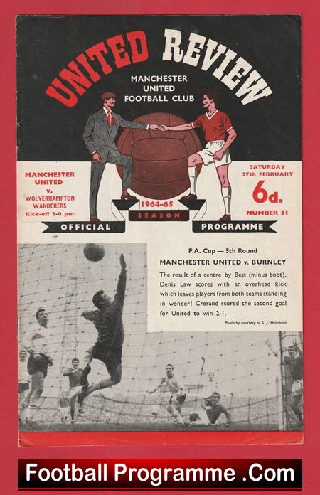 Manchester United v Wolves 1965 - Man Utd - Image 2