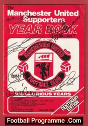 Manchester United Supporters Yearbook 1978 – 1979 Mna Utd Multi Signed
