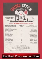 Manchester United v Coventry City 1989 – Reserves Match Clayton Blackmore