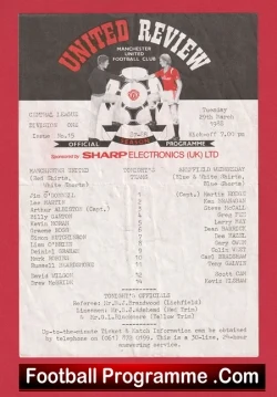  Manchester United v Manchester City 1988 - Reserves Mark Robins Football Programme .COM Football Programmes Memorabilia