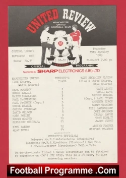  Manchester United v Manchester City 1989 - Reserves Mark Robins Football Programme .COM Football Programmes Memorabilia