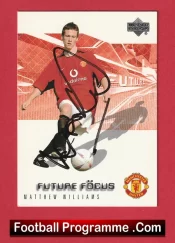 Manchester United Matthew Williams Autograph Signed Football Card Man Utd