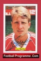 Manchester United Lee Martin Autograph Signed Football Card Man Utd