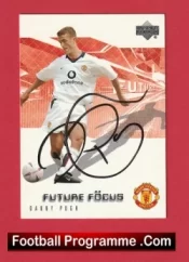Manchester United Danny Pugh Autograph Signed Football Card Man Utd