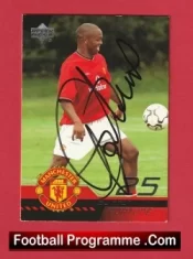 Manchester United Quinton Fortune Autograph Signed Football Card Man Utd