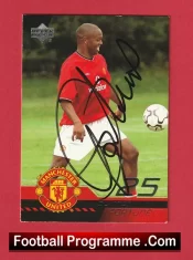 Manchester United Quinton Fortune Autograph Signed Football Card Man Utd