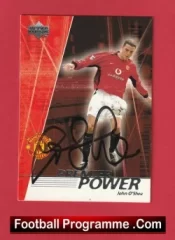 Manchester United John O Shea Autograph Signed Football Card Man Utd