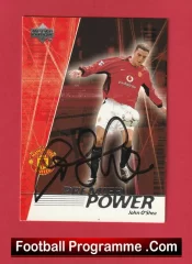 Manchester United John O Shea Autograph Signed Football Card Man Utd