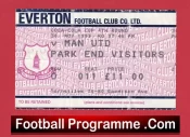 Everton v Manchester United 1993 – Football Ticket