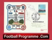 Manchester United Bryan Robson + Ray Wilkins Autographed Signed FDC 1983