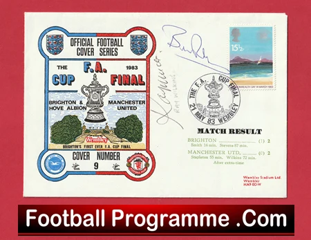 Manchester United Bryan Robson + Ray Wilkins Autographed Signed FDC 1983 - Image 2