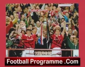 Manchester United Bryan Robson + Steve Bruce Signed Autographed Football Photograph
