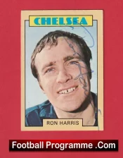 Chelsea Ron Harris – Chopper Harris Autograph Signed Football Card