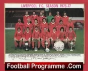 Liverpool Football Club Multi Autographed Signed Team Picture 1976 – 1977
