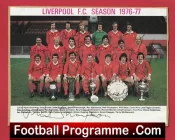 Liverpool Football Club Multi Autographed Signed Team Picture 1976 – 1977