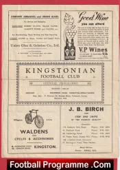 Kingstonian v Dulwich Hamlet 1949 – 1940s