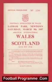 Wales v Scotland 1957 – Amateur International Newtown FC