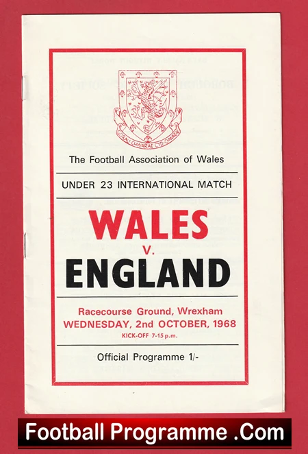 Wales v England 1968 - Under 23 at Wrexham - Image 2