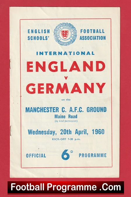 England v Germany 1960 - Schoolboys International at Manchester City - Image 2