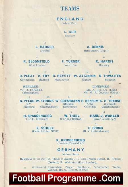 England v Germany 1960 - Schoolboys International at Manchester City - Image 3