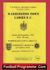Warrington Town Ladies v Atherton Laburnum 1994 – Womens Football