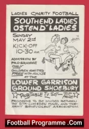 Southend Ladies v Ostend 1970s – Womens Football 1970’s